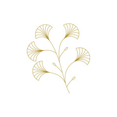 luxury floral art deco element