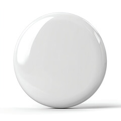 White round tablet, flat front view isolated on a white background. 