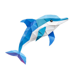 Fototapeta premium Photography of Origami Paper Dolphin on Transparent Background
