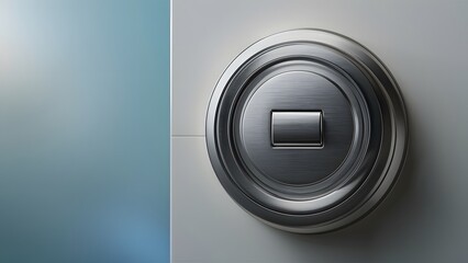Modern Brushed Metal Circular Button Switch Wall Panel Design