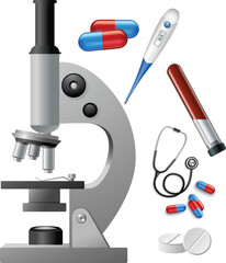 Medicine Vector Icons Set.