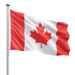 Canadian Flag  on transparent background.