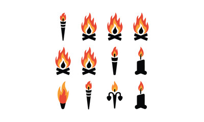 illustration of a set of fire