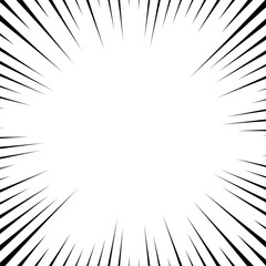 Obraz premium Comic Styled Burst Background With Dynamic Radial Lines