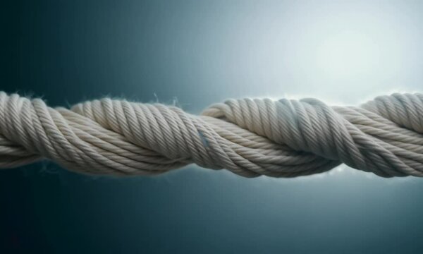 rope on blue background