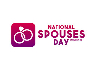 National Spouses Day. January 26. Gradient colors.