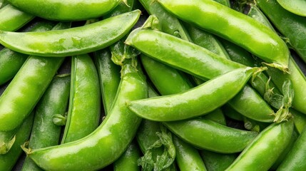 Fresh, vibrant green peas close-up.