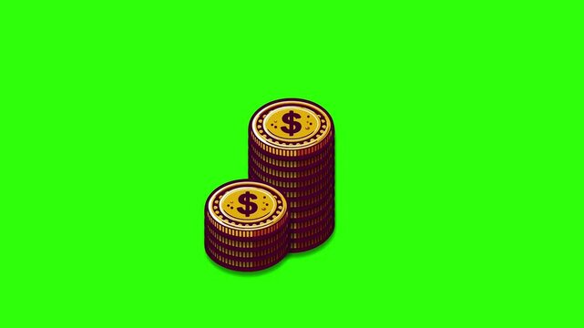 animation profit money template motion cromakey