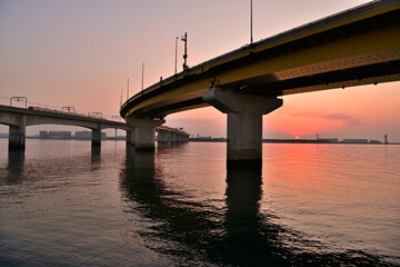 中部国際空港連絡道路の夜景