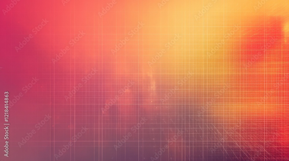 Aufkleber abstract grid pattern warm color gradient background