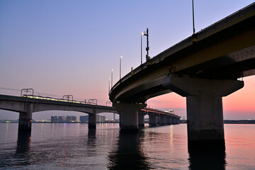 中部国際空港連絡道路の夜景