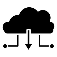 Download File on Cloud Icon