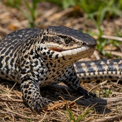 Fototapeta premium Moment of Precision: Albany Adder Poised to Strike at Prey