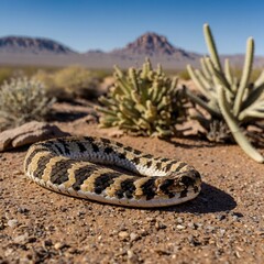 Obraz premium Survival in the Sands: Albany Adder Thriving in the Arid Desert