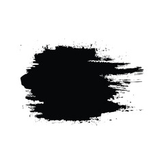 Black Grunge Brush Stroke Vector