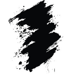 Black Grunge Brush Stroke Vector