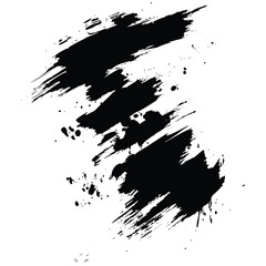 Black Grunge Brush Stroke Vector