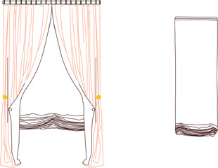 vector illustration design image curtain mosquito net backdrop room partition
