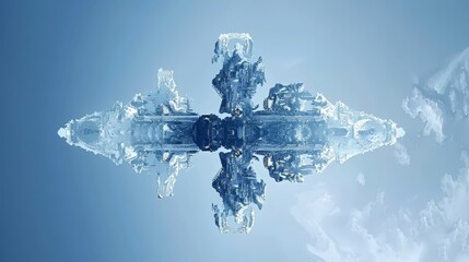 Stunning fractal mirror photo effect mockup for creative visual presentations and designs