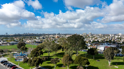 Obraz premium aerial view of San Diego California North Park Community Park