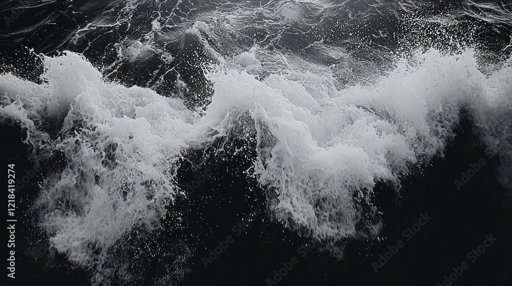 Aufkleber rugged cliffs meet powerful waves as they crash dramatically against the shore during a breathtaking