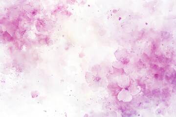 Fototapeta premium Delicate Pink Watercolor Cherry Blossom Floral Background