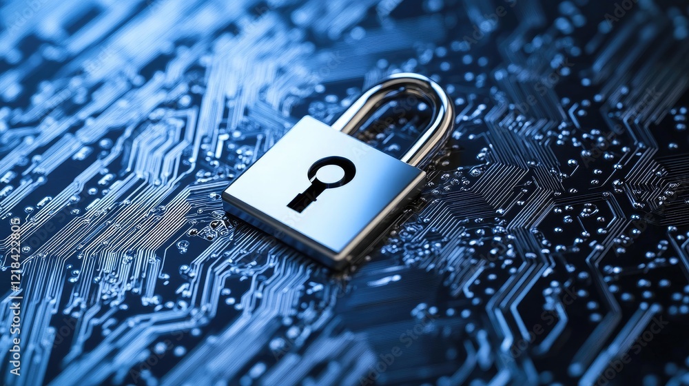 Poster an expert in cybersecurity manages a digital workspace, protecting business data with cutting-edge t