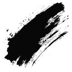 Black Grunge Brush Stroke Vector