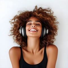 woman listening to music