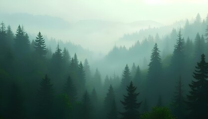 Fototapeta premium misty morning in the mountains