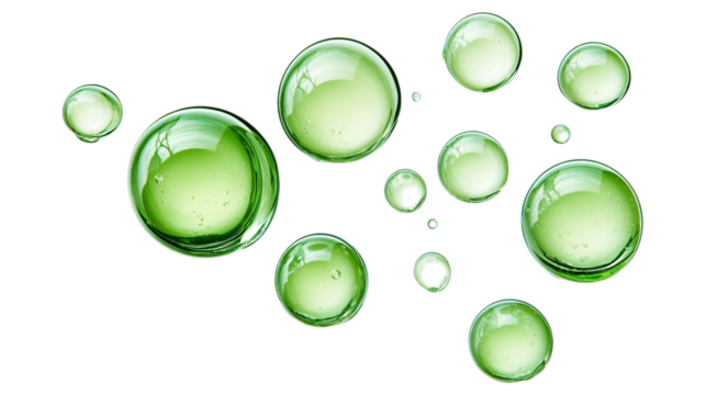 Green bubbles with png and transparent background