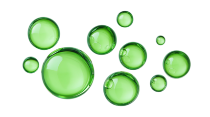 Green bubbles with png and transparent background