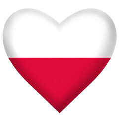 poland flag, heart with country flag, country flag, poland, poland country, heart shaped flag, Poland icon, flag, heart, shape, icon, Poland, element 
