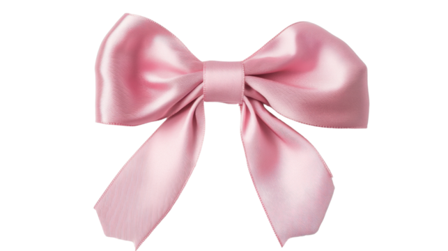 Pink bow tie on transparent background