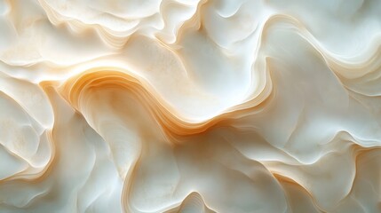 Abstract Beige and White Swirling Layers Design