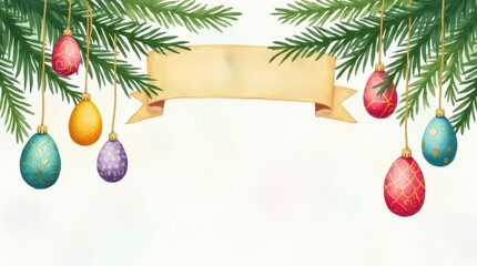 Easter egg decoration event for the holiday season in a festive environment with colorful eggs