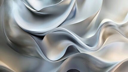 Abstract Silver Waves: A Symphony of Light and Shadow
