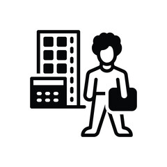 Black solid icon for inspection