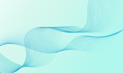 blue light smooth lines wave curve with soft gradient abstract background