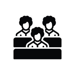 Black solid icon for participant