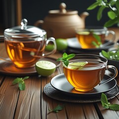 cup of tea and teapot