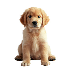 Fototapeta premium Adorable Golden Retriever Puppy Sitting Sweet Dog