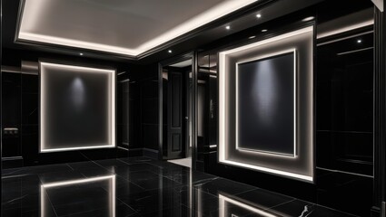 Fototapeta premium A room designed to showcase luxurious and elegant logos, text.