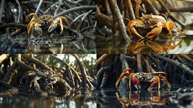 Mangroves are coastal ecosystems that thrive in intertidal zones, where saltwater and freshwater mix. These unique habitats are characterized by dense, tangled networks of salt-tolerant trees and shru