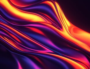Fototapeta premium Abstract vibrant liquid swirls, flowing, dynamic, colorful, glossy, metallic texture.