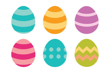 Set of different style Easter egg vector art illustration.eps