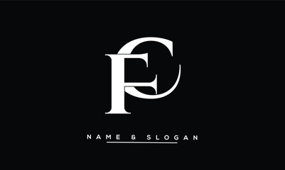 FC, CF Abstract Letters Logo Monogram