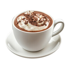 Naklejka premium Warm Winter Hot Chocolate on transparent background.