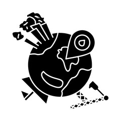Map Of Oil Presence Icon