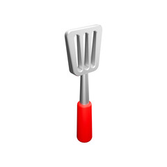 a 3d rendered illustration of spatula for barbecue